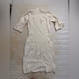 Frank Lyman Design Textured Cream Long Sleeve Dress